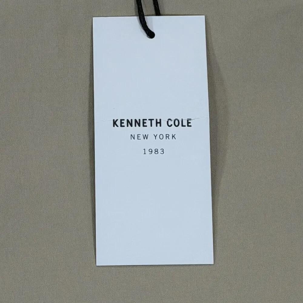 Kenneth Cole Mens 38x8 Slim Fit Tech Shorts Classic Khaki Stretch Flat Front NWT